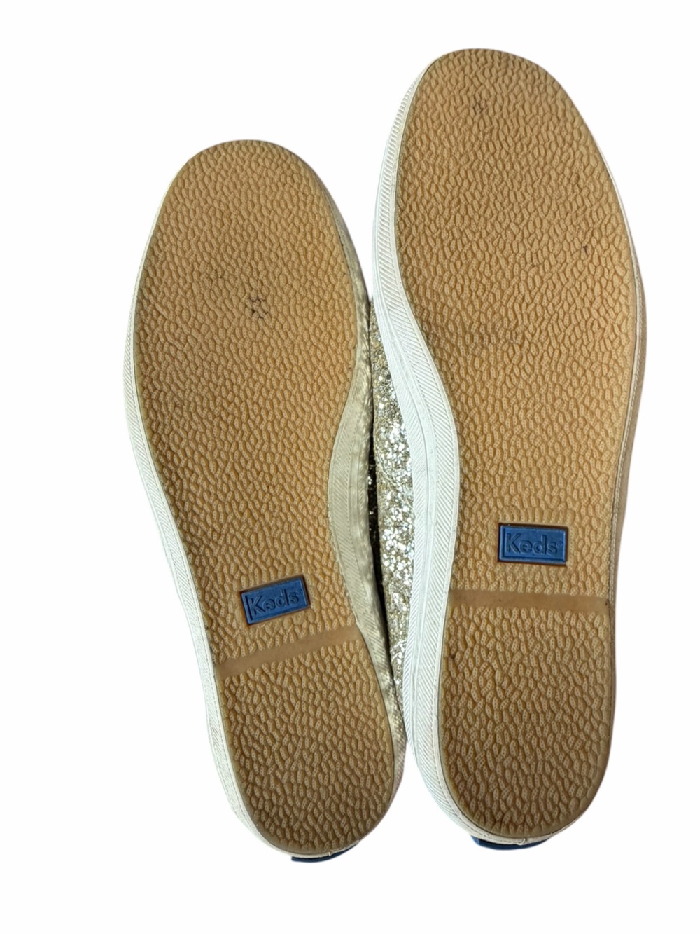 Kate Spade x Keds Champion Gold Glitter Sneakers Size 9.5 - Picture 7 of 8